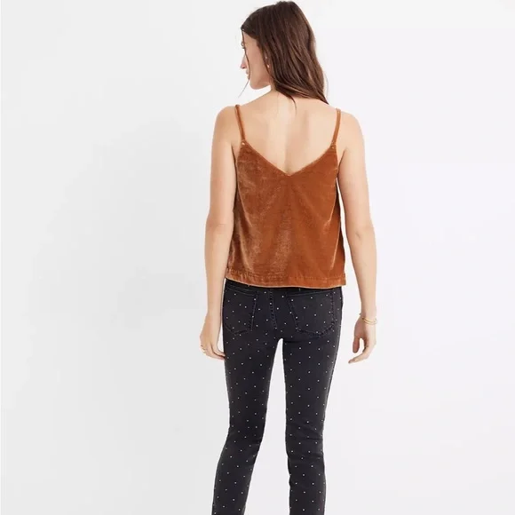 ✨MADEWELL✨Velvet Button Down Cami Tank Top - Picture 3 of 5